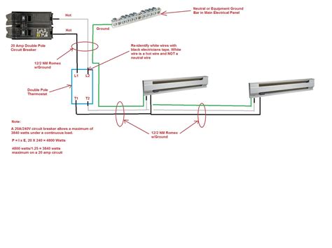 electric heating baseboard wiring